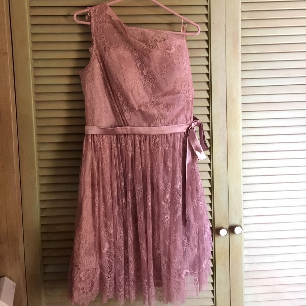 Rose lace Grecian Prom/ Bridesmaid dress